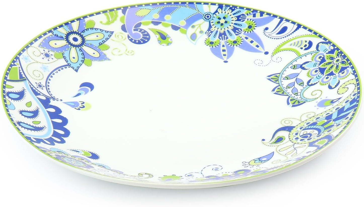 Blue Crush 16 Piece round Porcelain Dinnerware Set