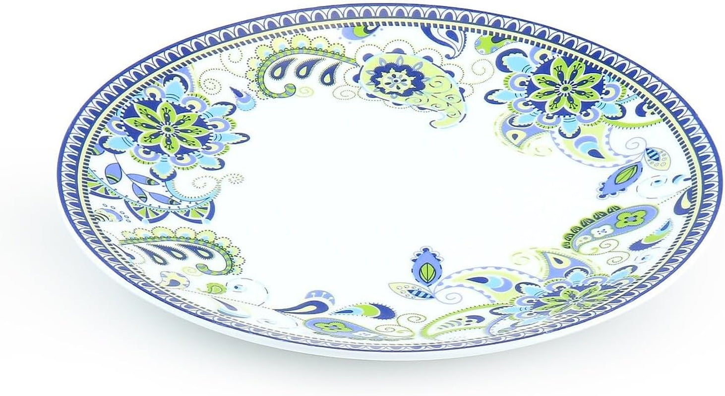 Blue Crush 16 Piece round Porcelain Dinnerware Set