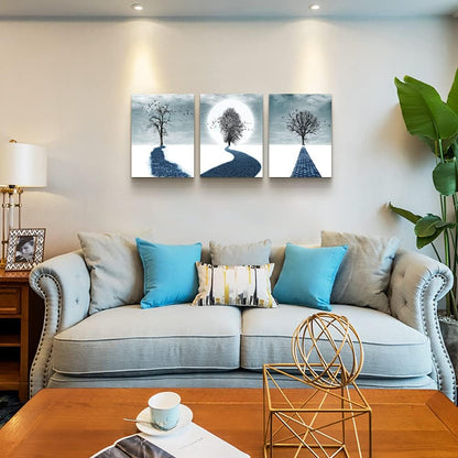 Canvas Wall Art for Living Room Family Wall Decorations for Bedroom Modern Bathroom Wall Decor Paintings Black and White Tree Artwork Fashion Inspirational Office Canvas Art Prints Home Decor 3 Piece
