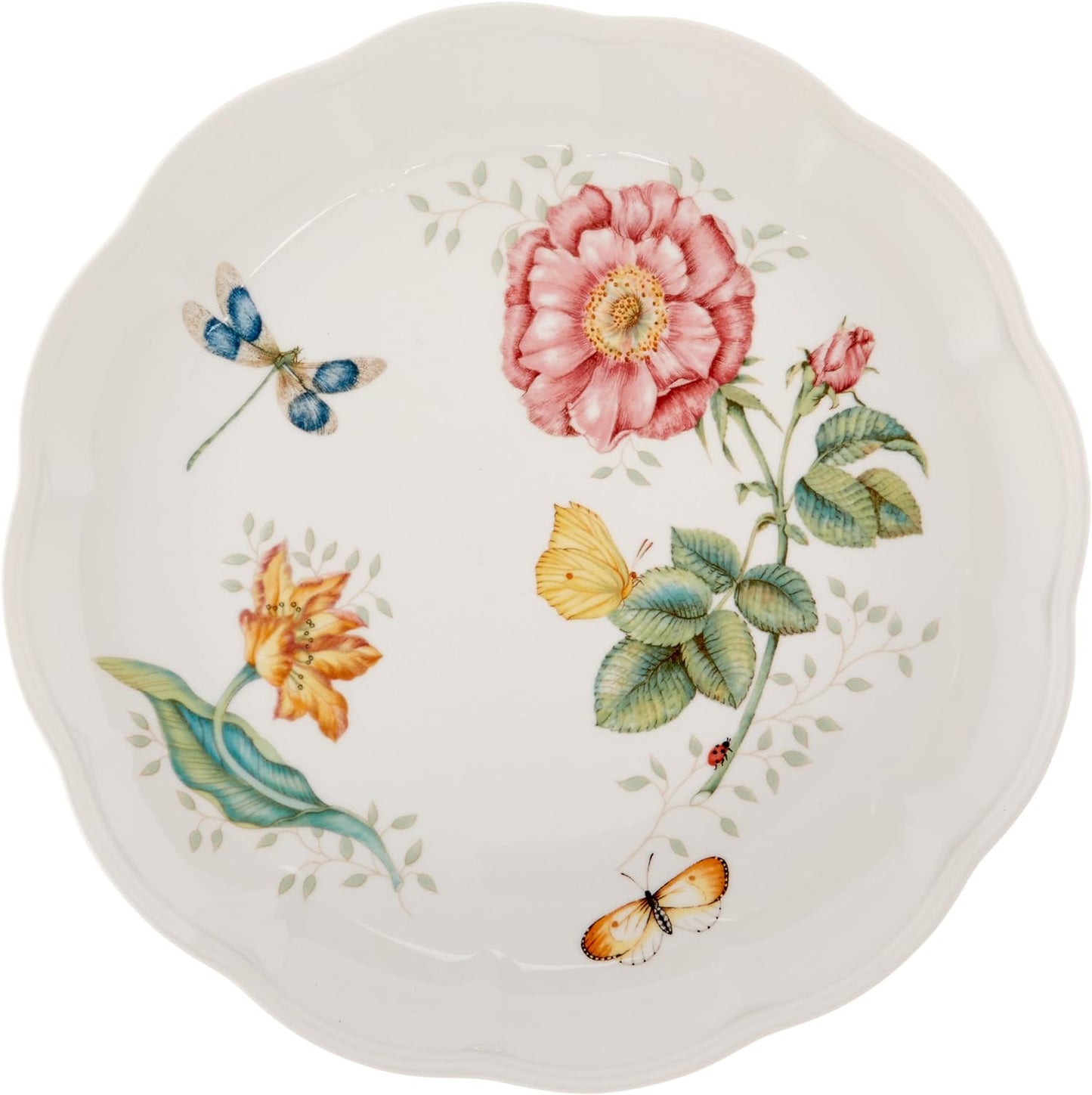 6342794  Butterfly Meadow 18-Piece Dinnerware Set White