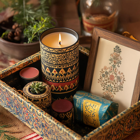 Home Decor Gift Hamper– Indian Handcrafted Decor, Housewarming Gift, Indian Art, Festive Gift Set, Wooden & Brass Decor, Corporate Hamper